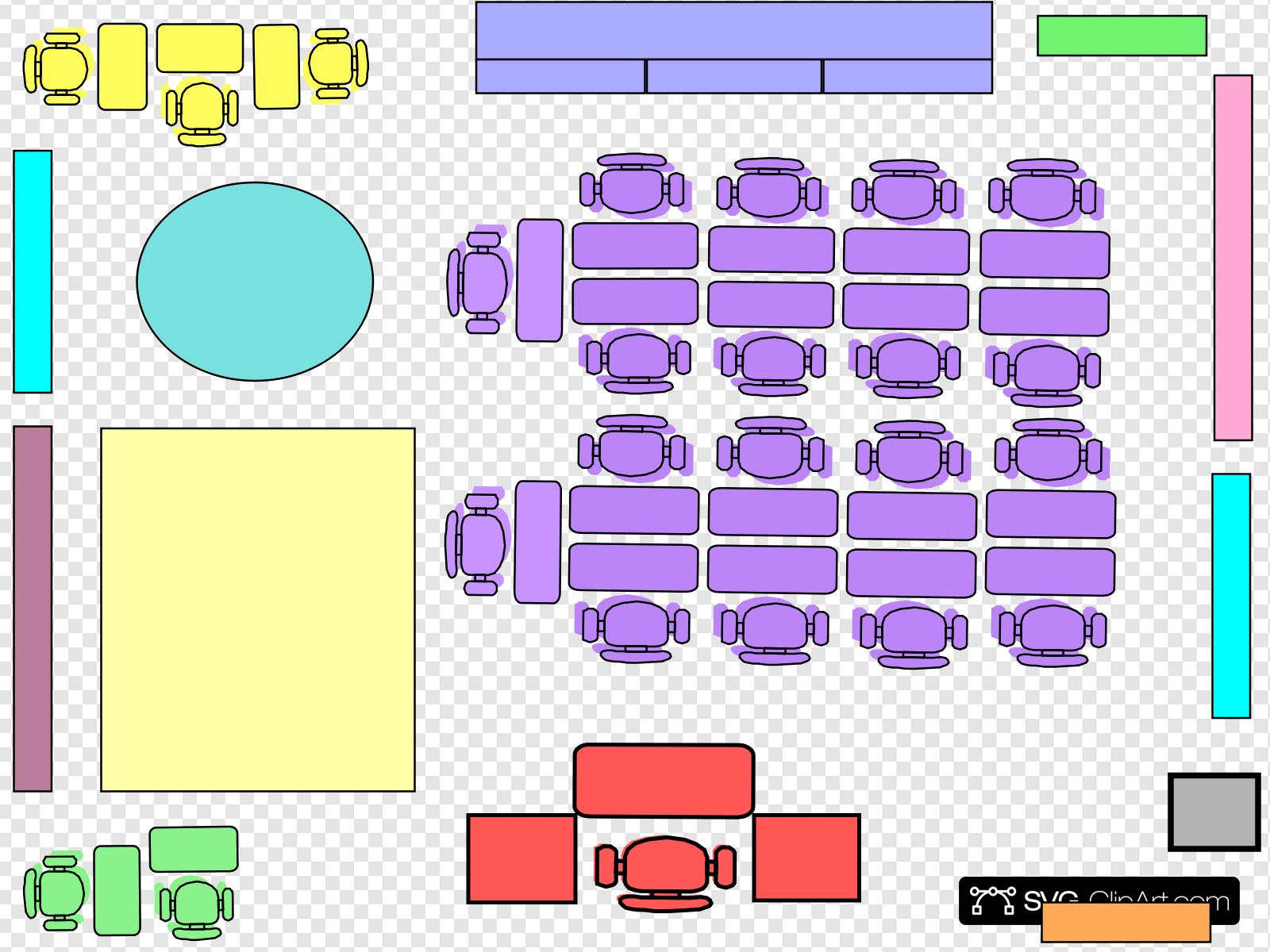 classroom clipart arrangement
