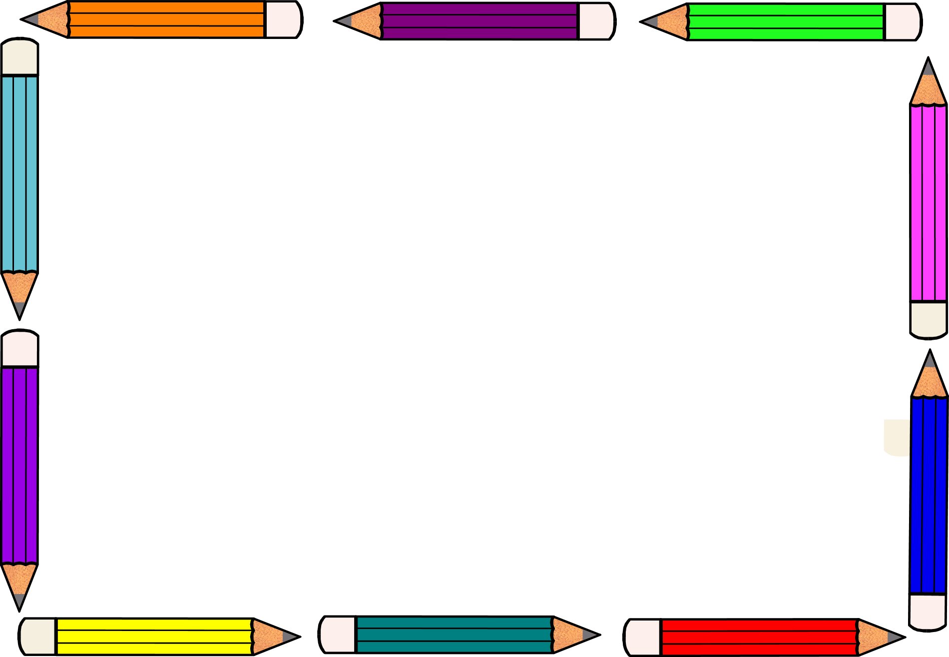 clipart border crayon