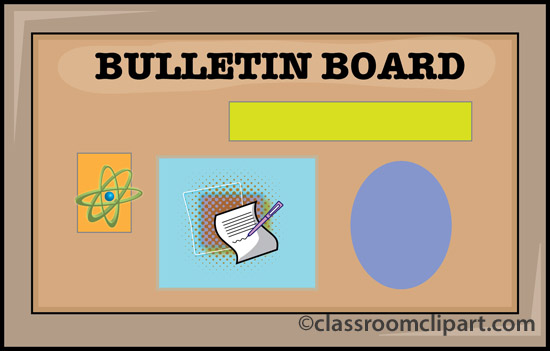 classroom clipart bulletin board