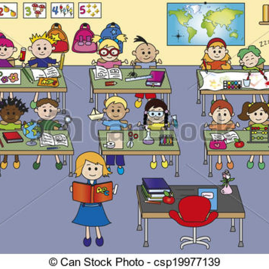 classroom clipart cartoon