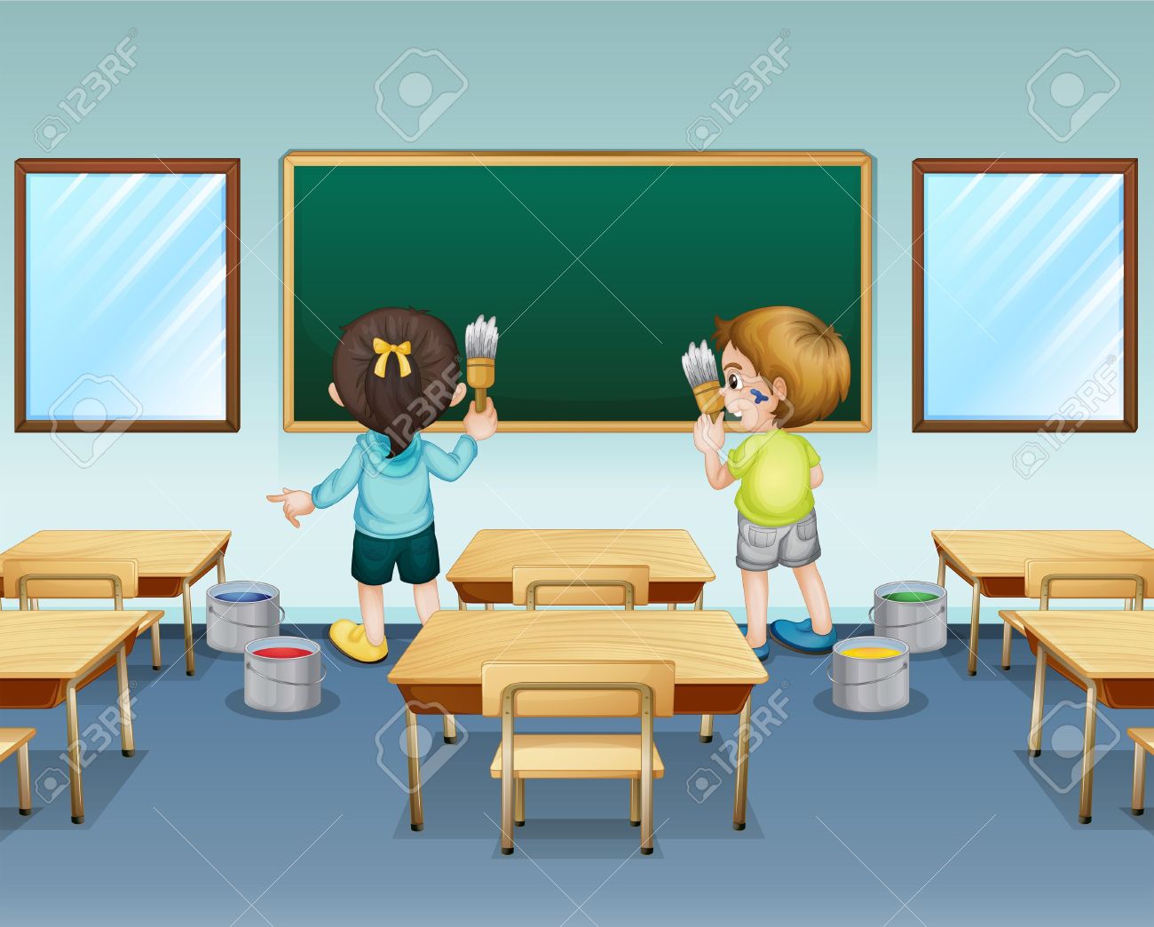 clean clipart classroom