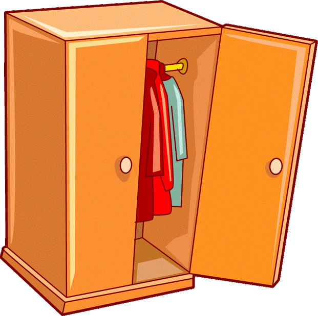 Esl kids bedroom vocabulary. Clothing clipart coat closet