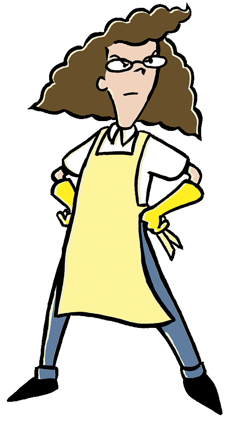 This is the superhero. Female clipart janitor