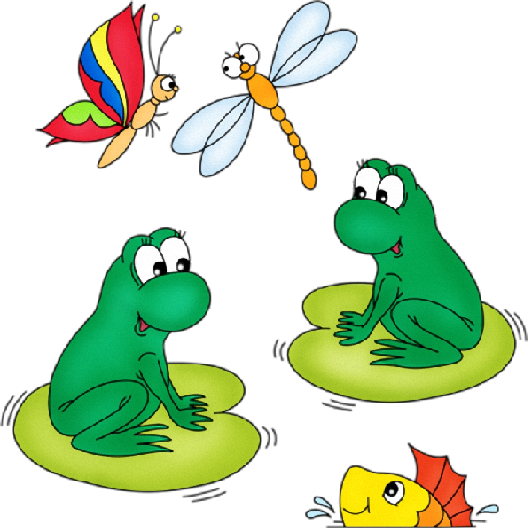 Funny cartoon animal clip. Clipart leaf frog