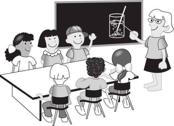 Free black and white. Classroom clipart outline