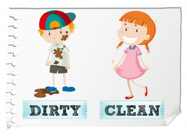 cleaning clipart opposite adjective