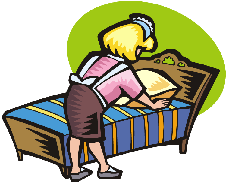 Lovely of making the. Clean clipart bed room