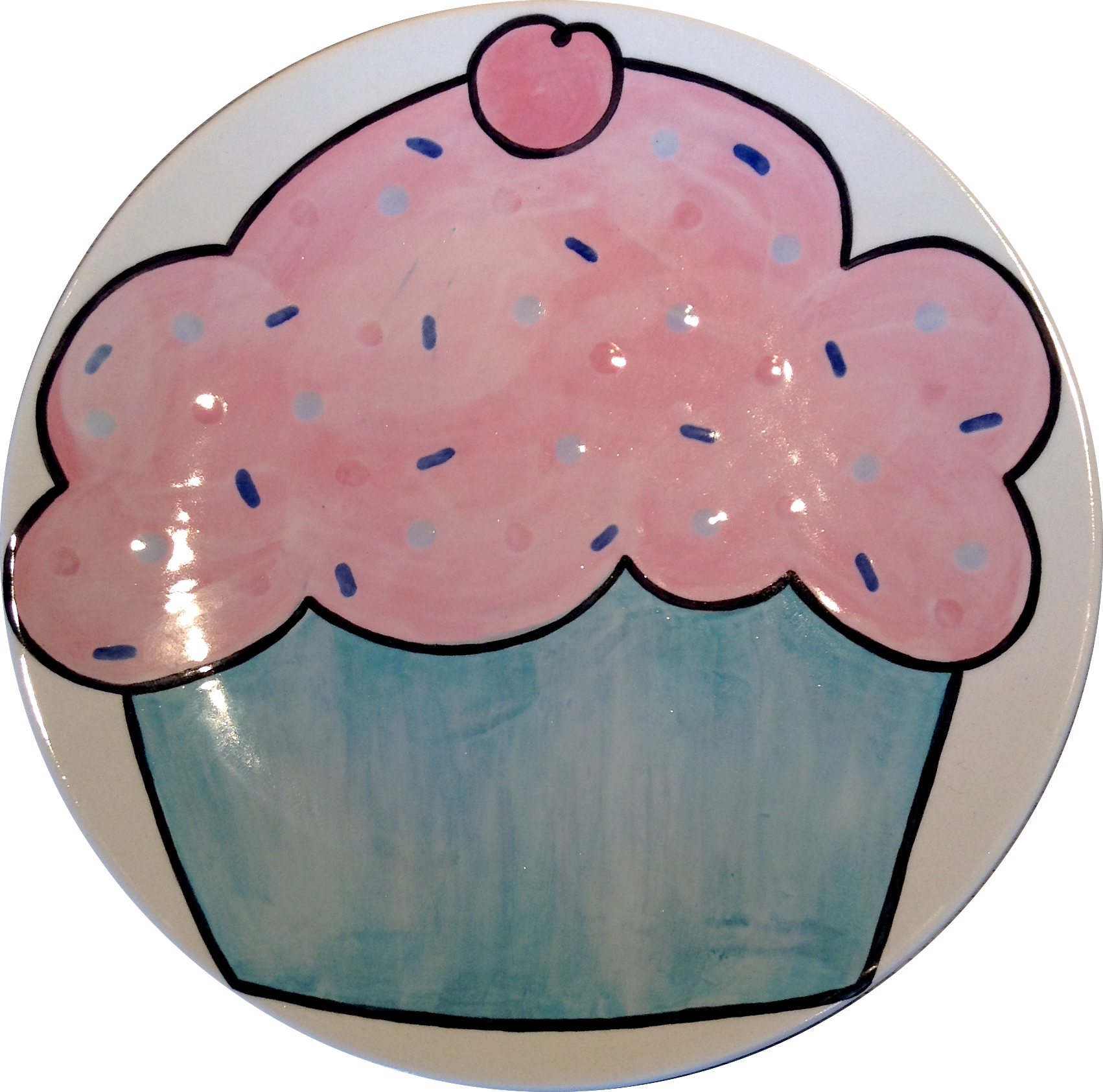 Plate clipart clean plate. Giant cupcake paint your