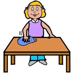 Free desks cliparts download. Cleaning clipart clean dinner table