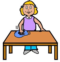 Sparkling clean house clipground. Cleaning clipart dining table