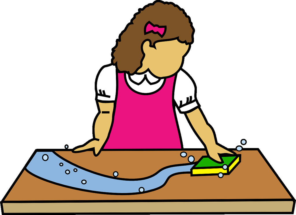 cleaning clipart kitchen counter