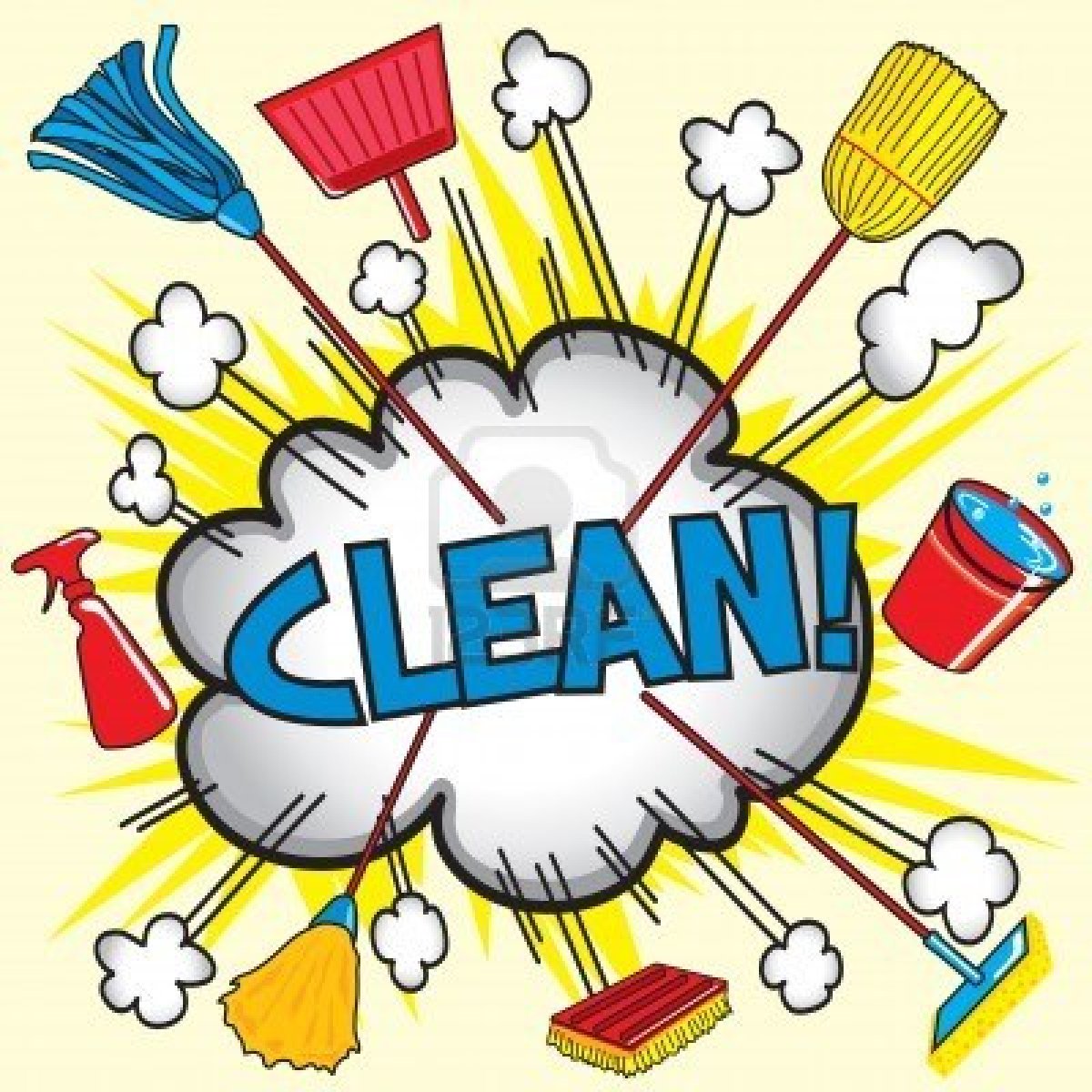 cleaning clipart adjective