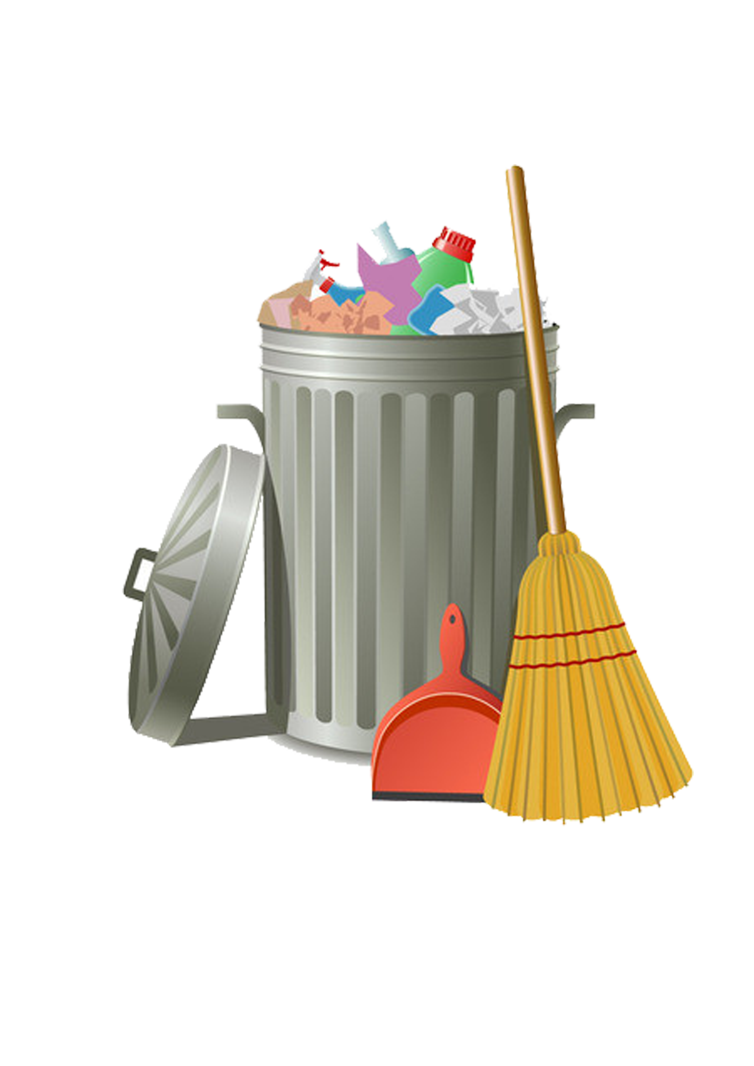 Food waste management clip. Dust clipart broom sweeping