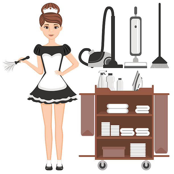 Download maid cartoon clip. Cleaning clipart hotel housekeeping