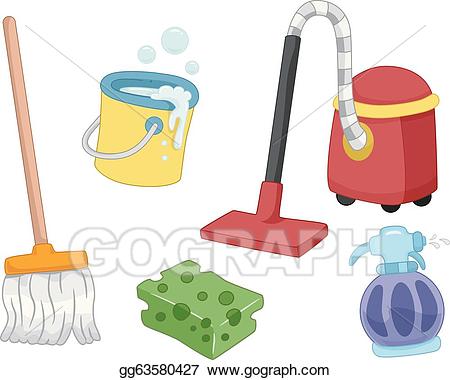 Clean clipart household cleaning item. Vector stock house tools