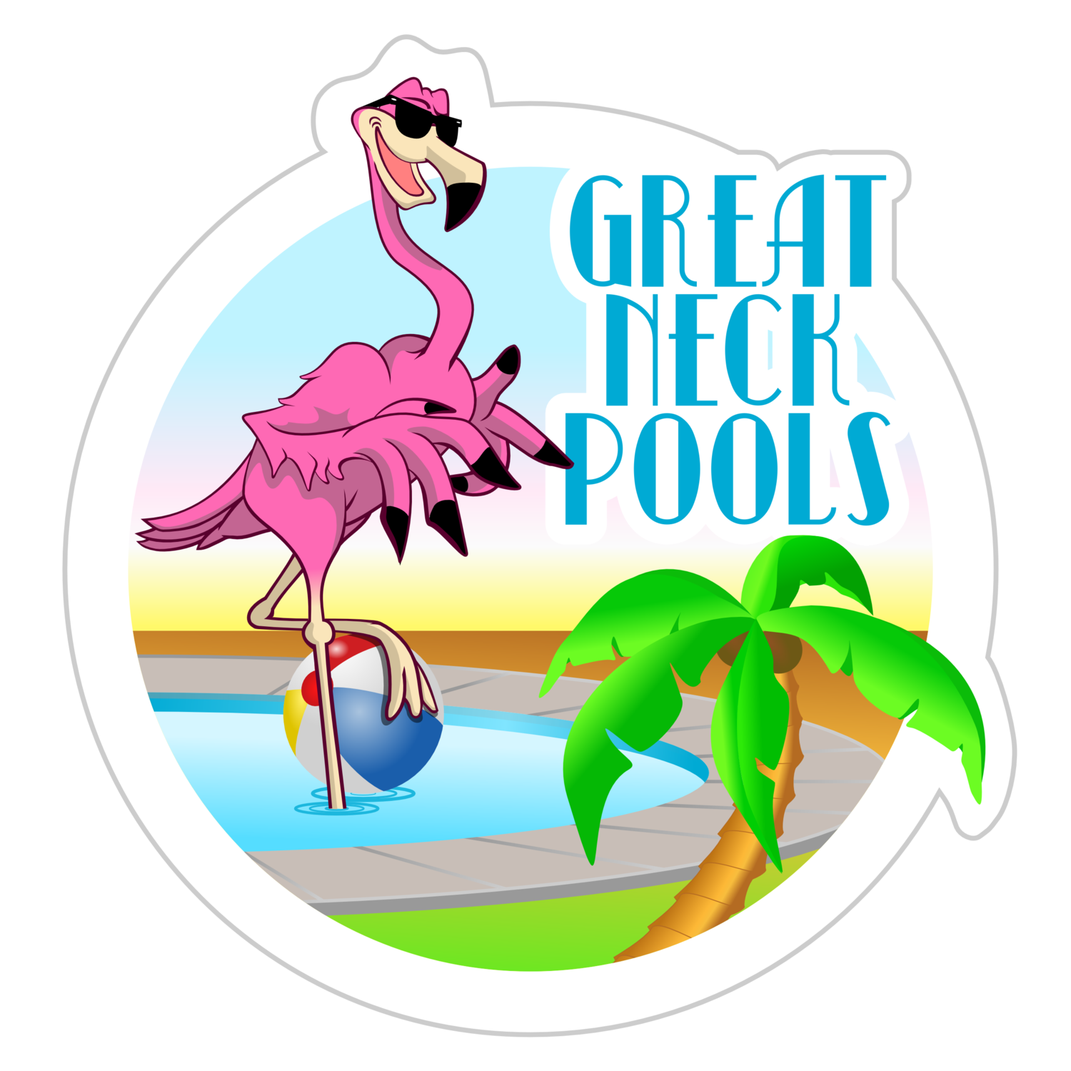 clipart swimming flamingo
