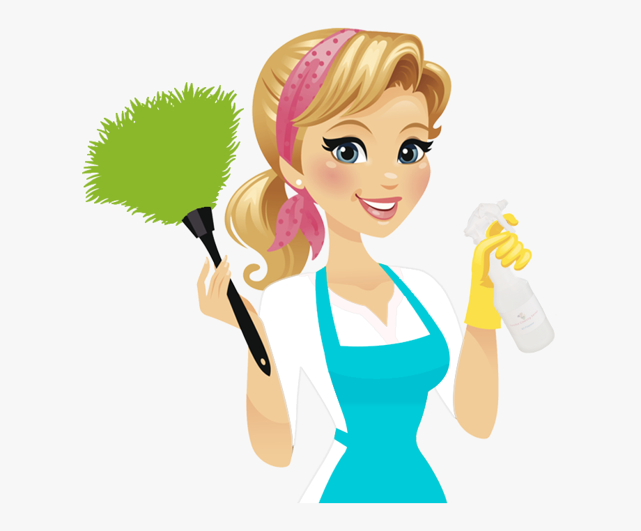 cleaning clipart pretty lady