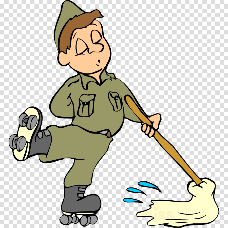 janitor clipart scrub floor