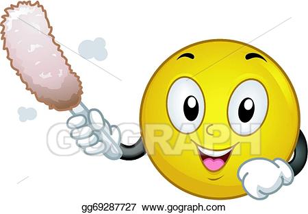 Clipart smile clean. Vector illustration cleaning smiley