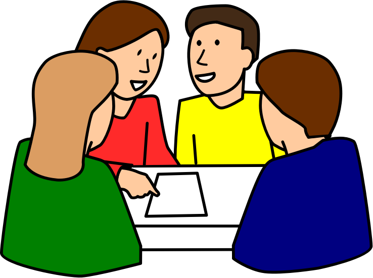 Discussion clipart family discussion. Student working free download
