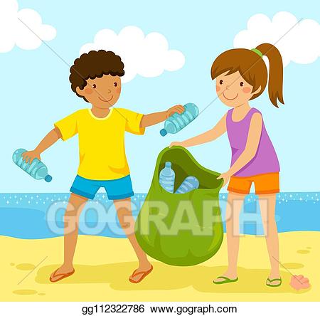 cleaning clipart beach
