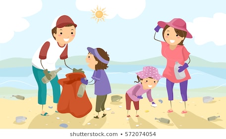 cleaning clipart beach