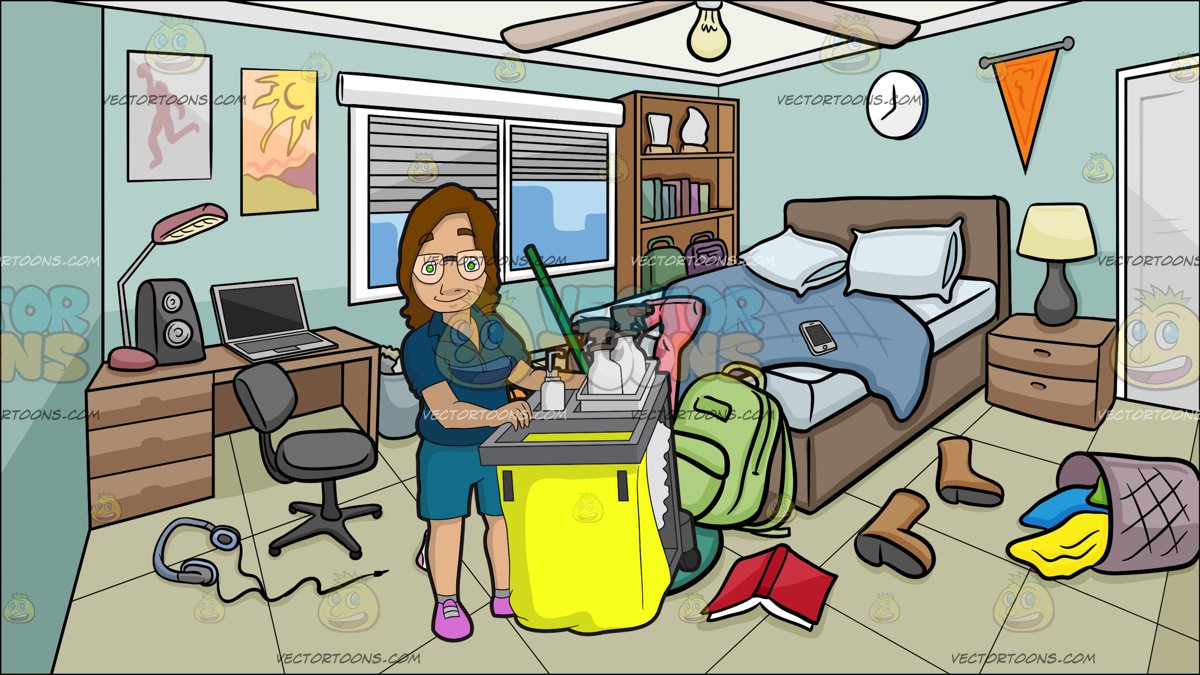 cleaning clipart bed room