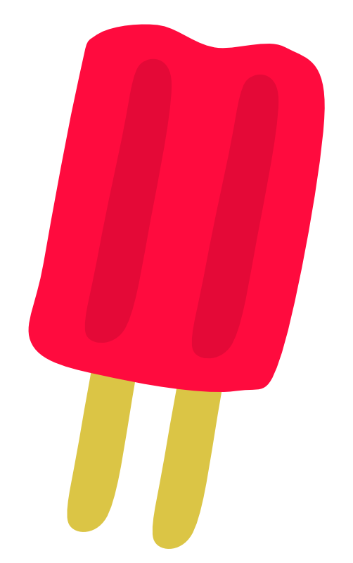 Red popsicle by scout. Handprint clipart lime green