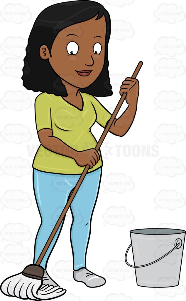 cleaning clipart female