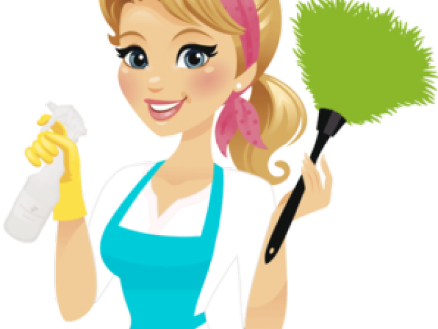 Dust clipart woman. Cleaning lady free download