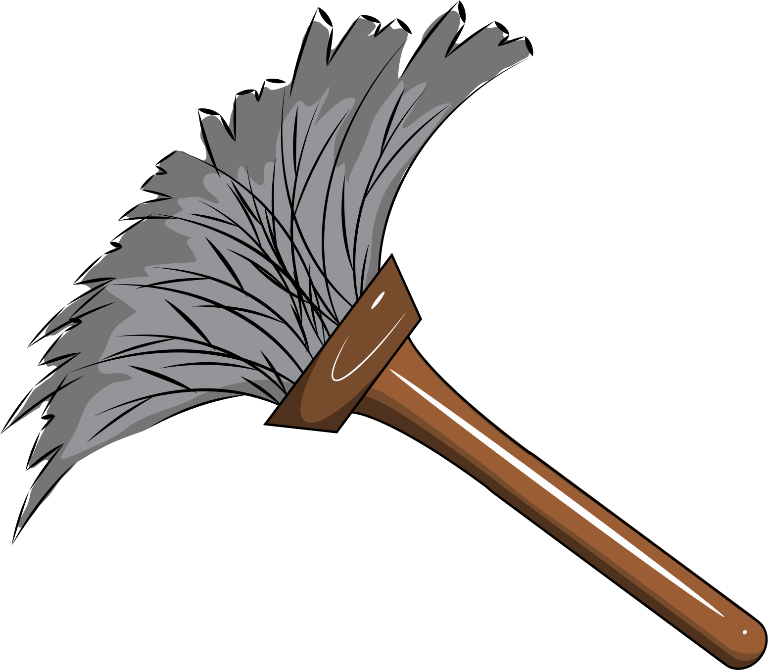 Feather duster big image. Dust clipart care