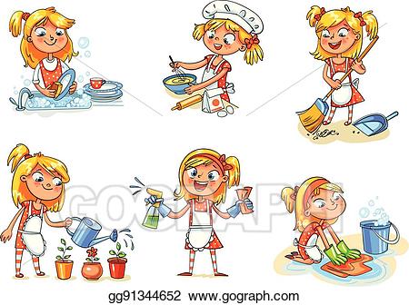 cleaning clipart maid cleaning