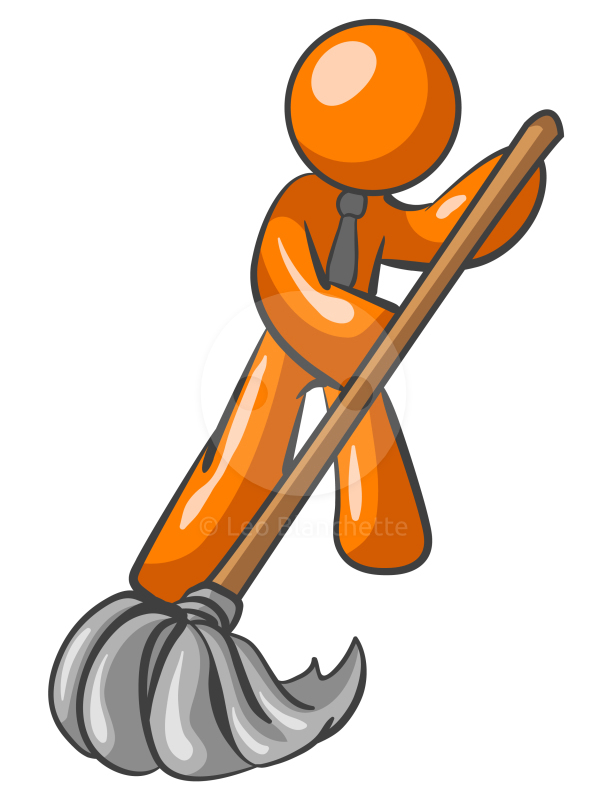 janitor clipart clean man