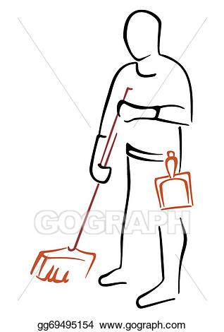 cleaning clipart person