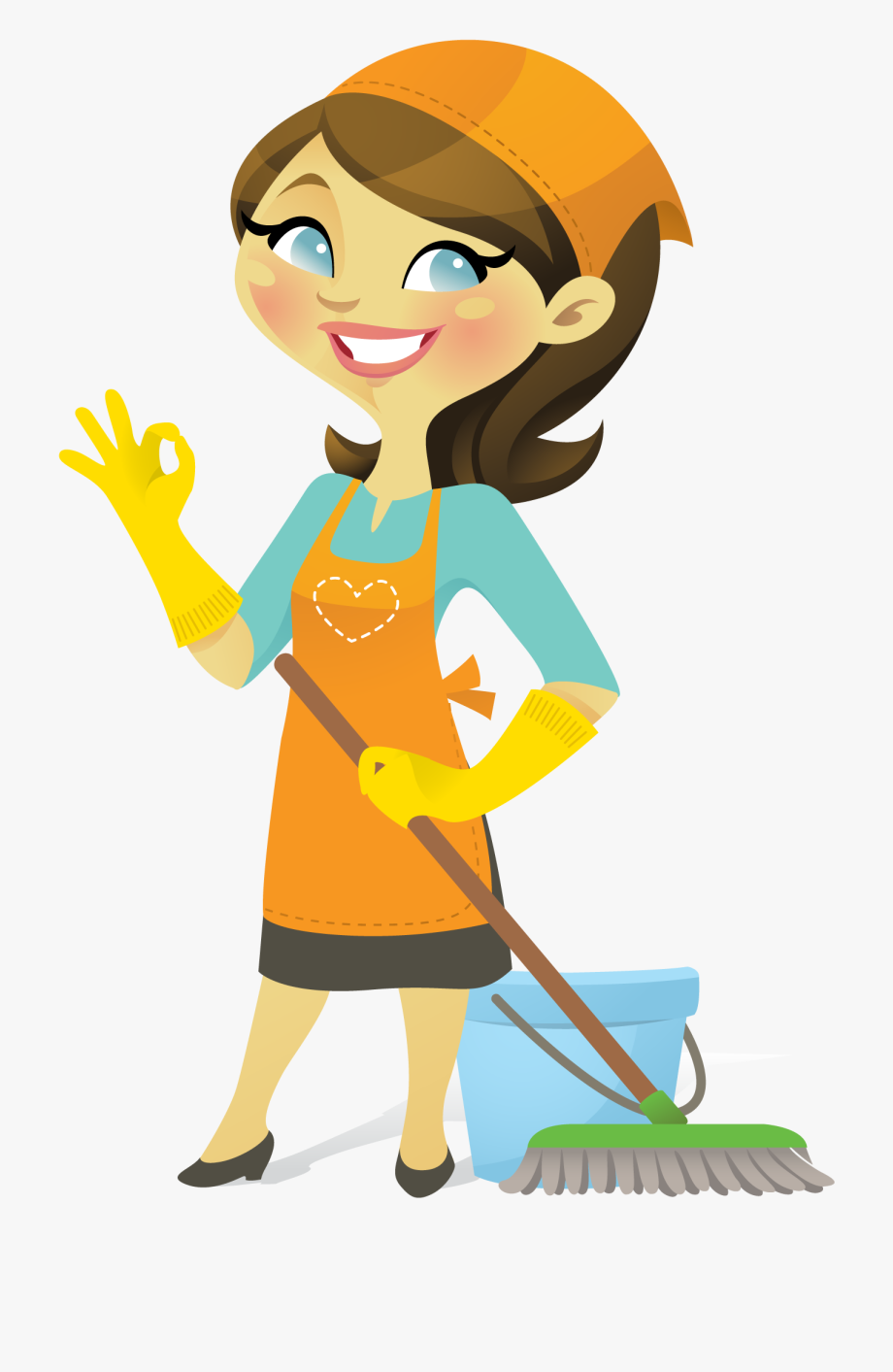 cleaning clipart service staff