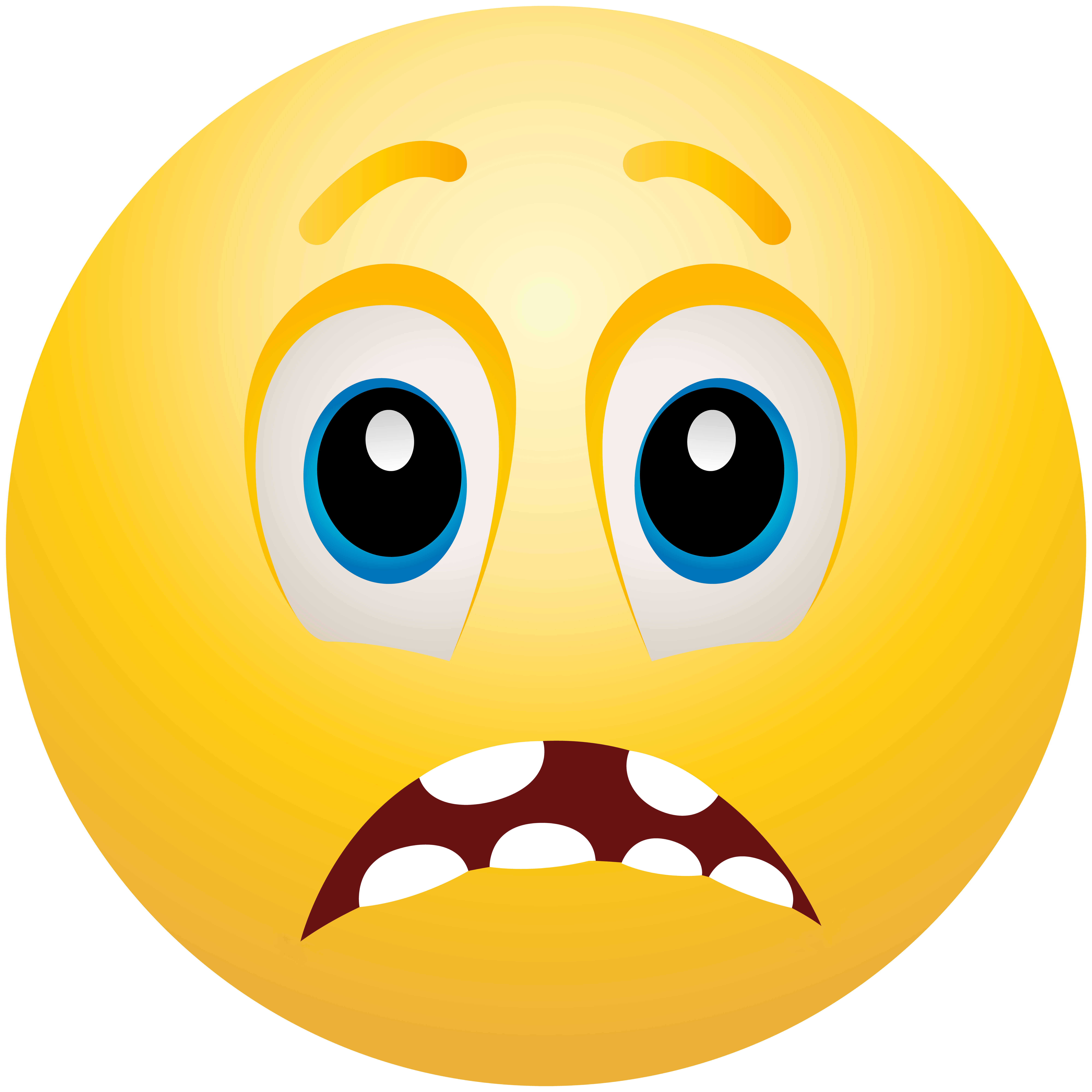 Scared emoticon png clip. Meat clipart emoji