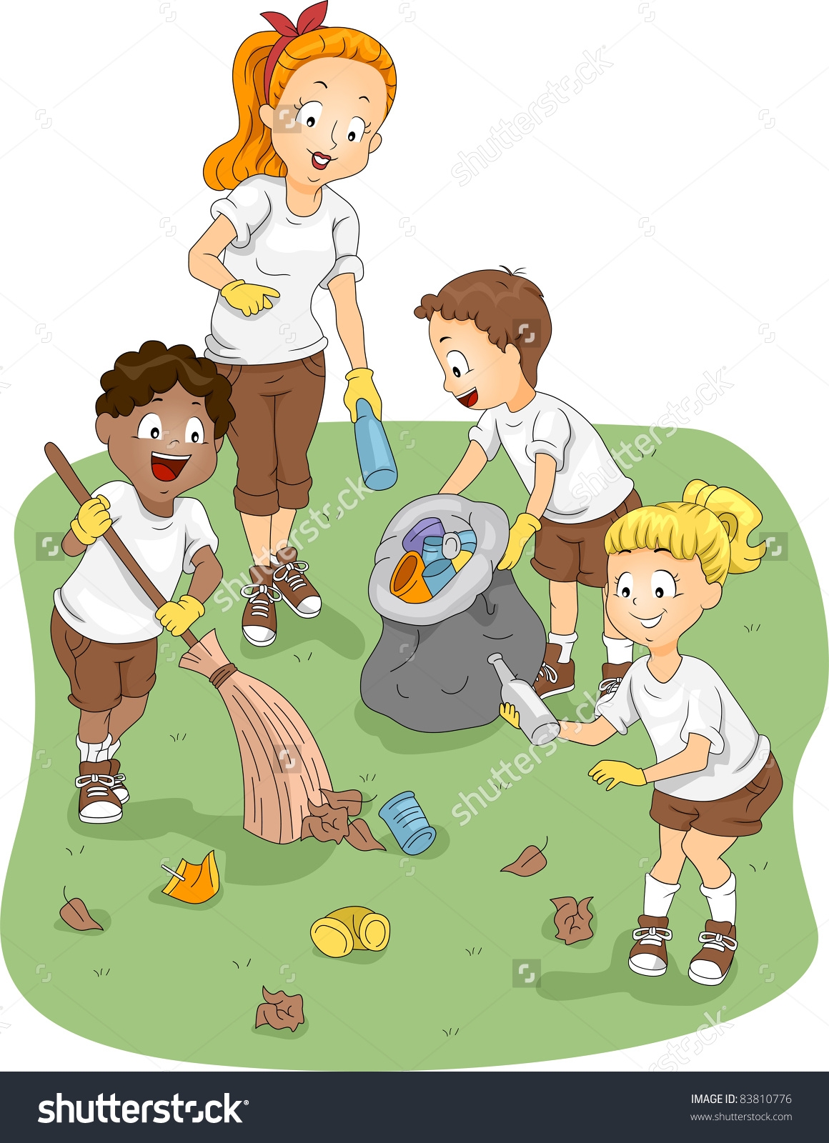 Cleaning the surroundings . Environment clipart clean