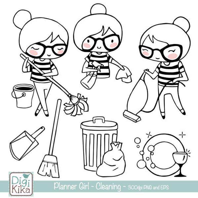 cleaning clipart stamp
