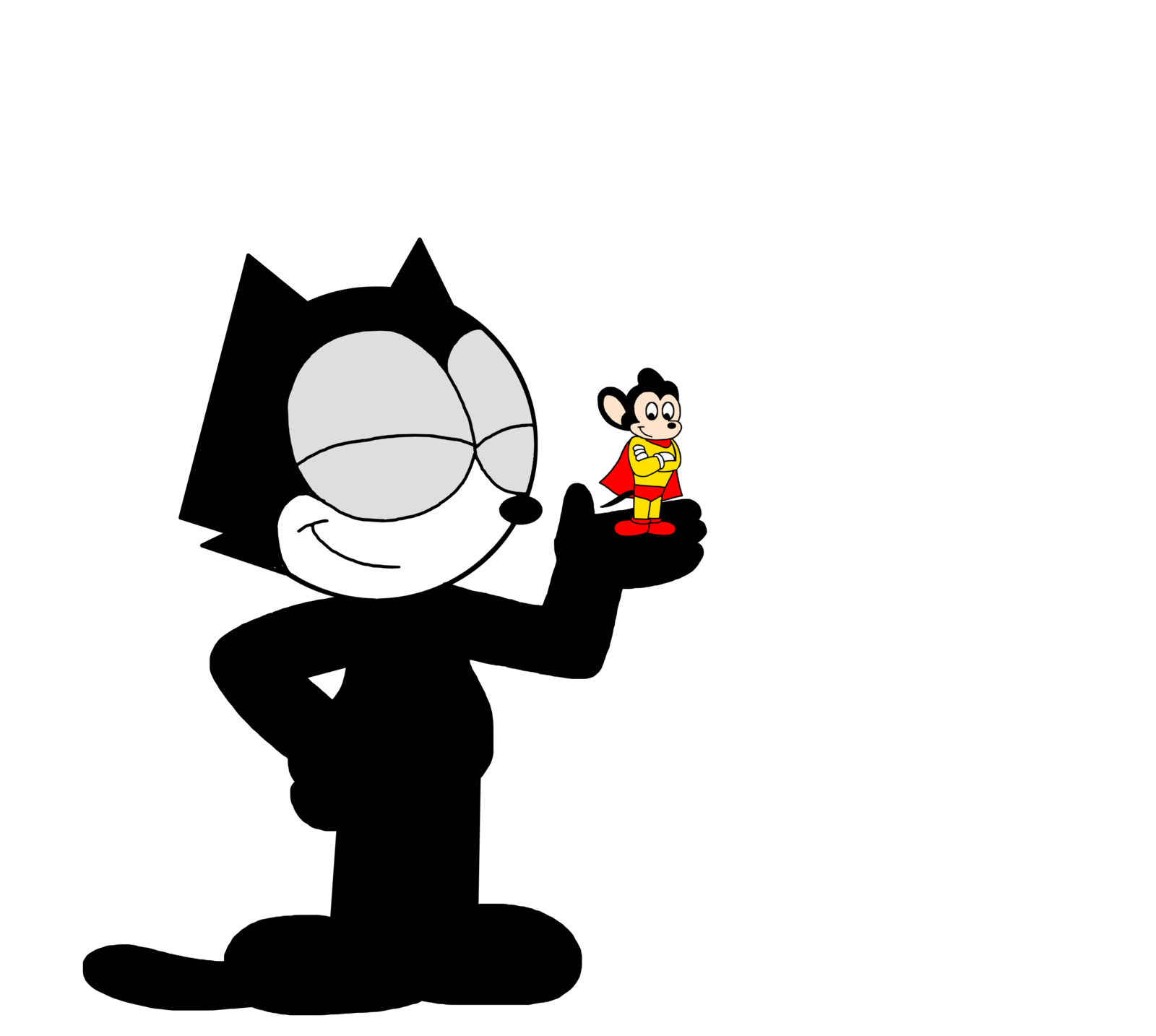 Writer clipart dedicated. Felix with mighty mouse