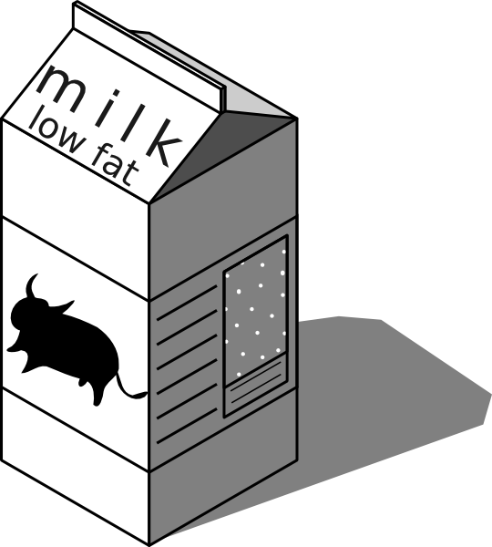 Low fat graphics illustrations. Milk clipart vector
