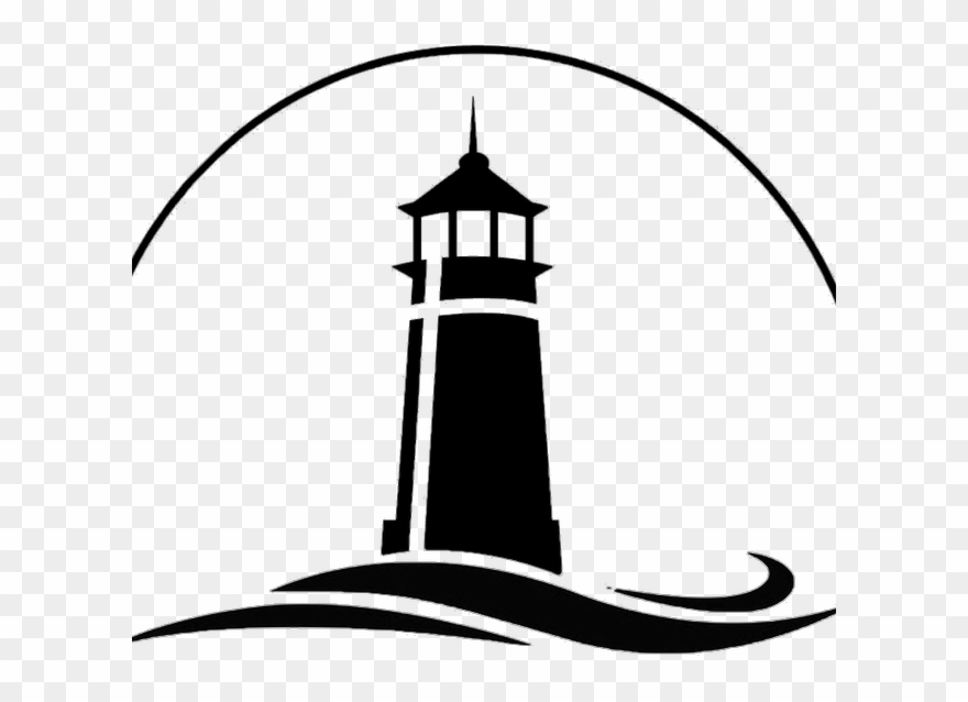 Black and . Lighthouse clipart cliff