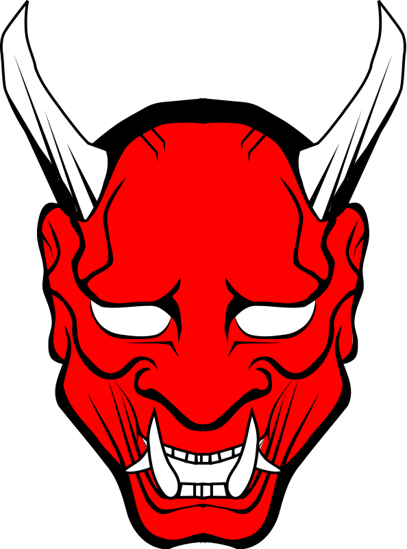 Hannya vector free cliparts. Fan clipart japanese style