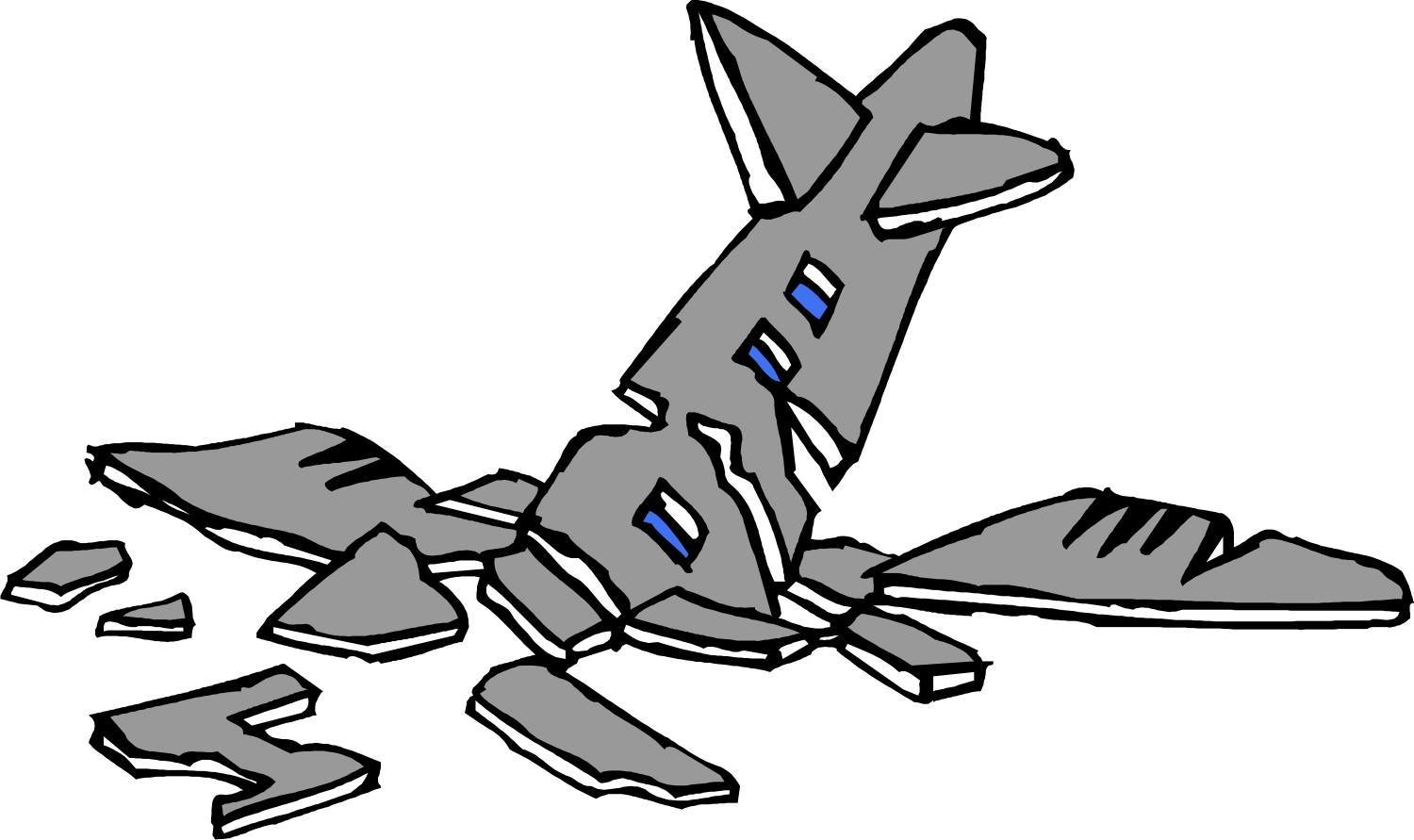 clipart airplane accident