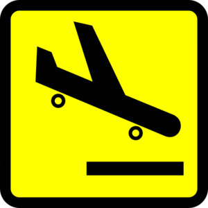 clipart airplane arrival