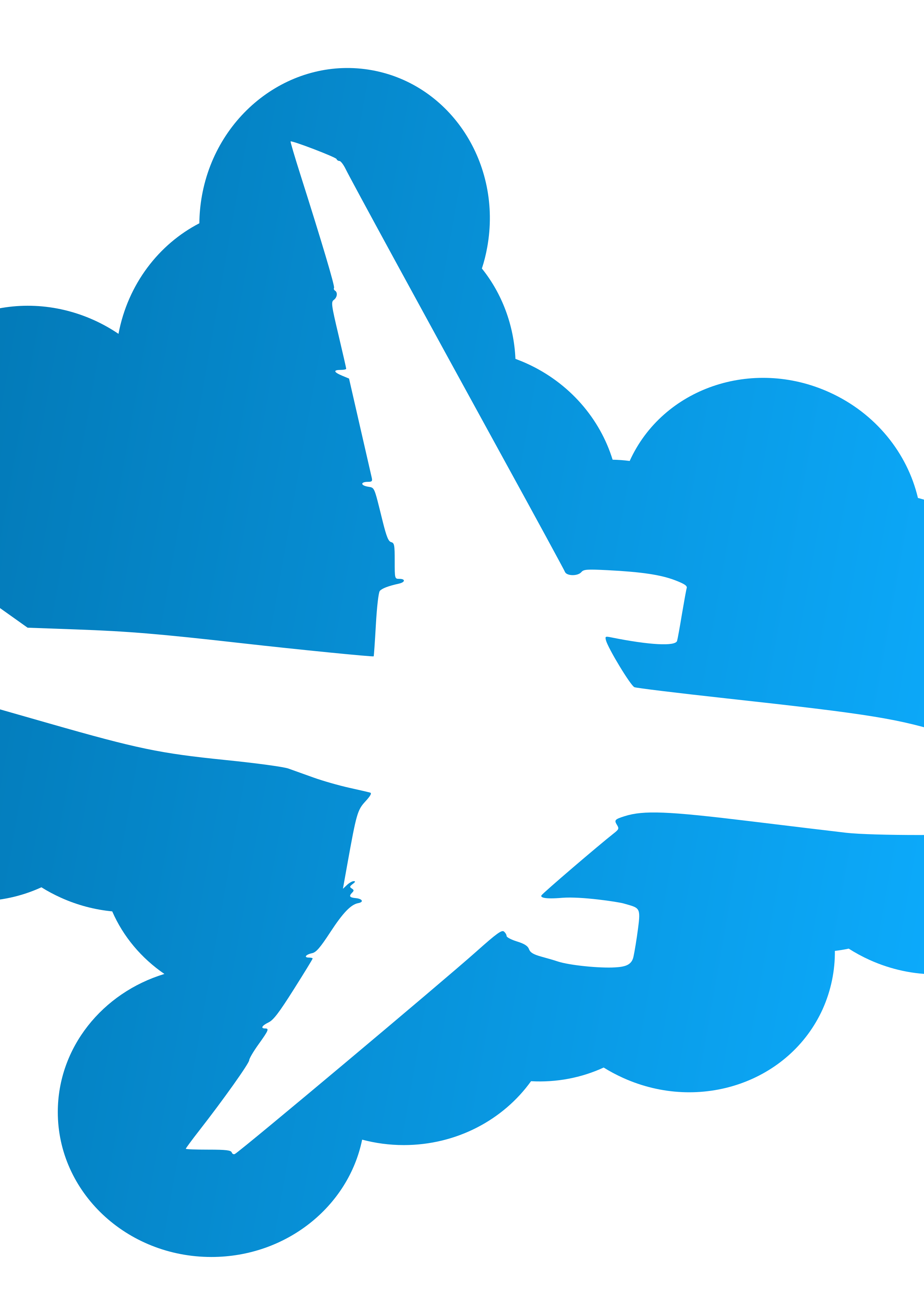 Silhouet in the sky. Clipart plane blue
