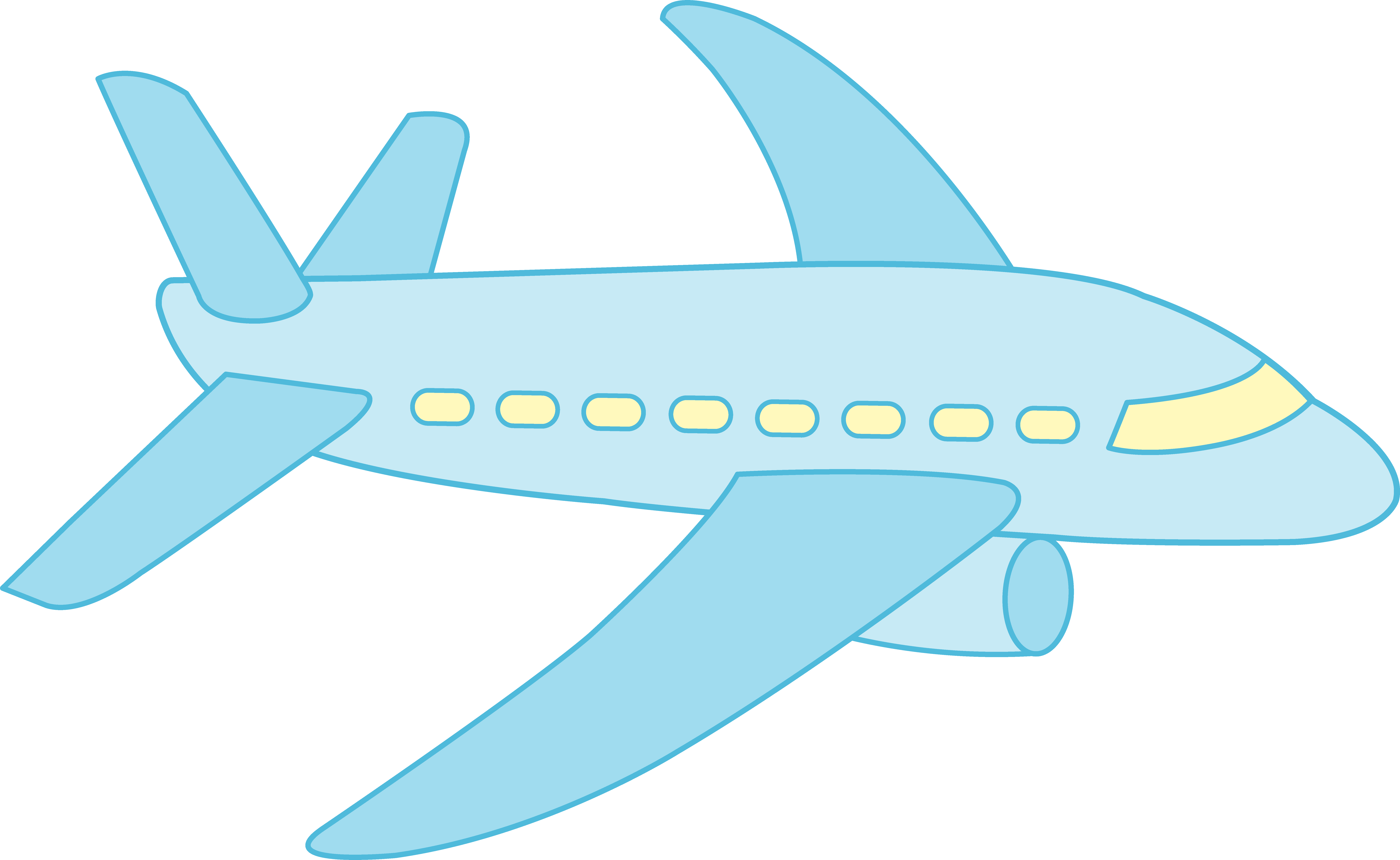 clipart airplane blue