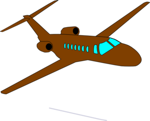 clipart airplane brown