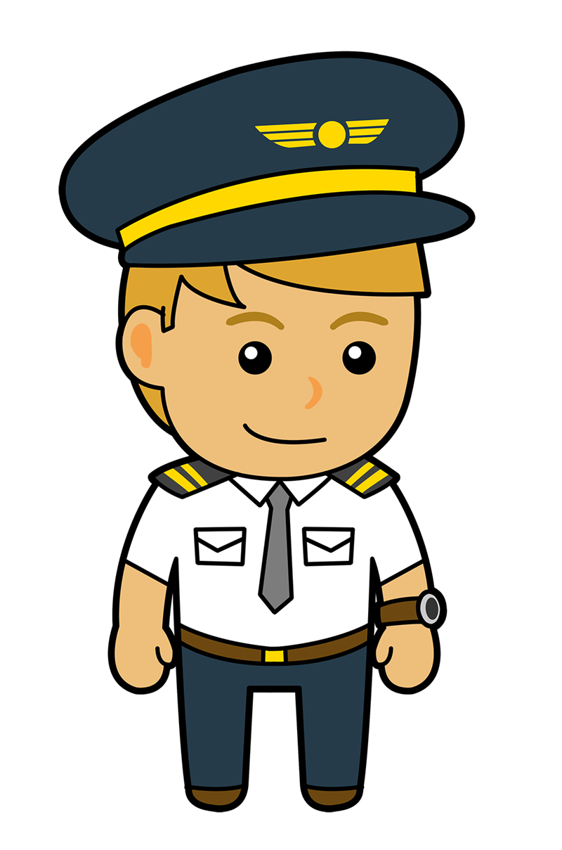 clipart airplane captain