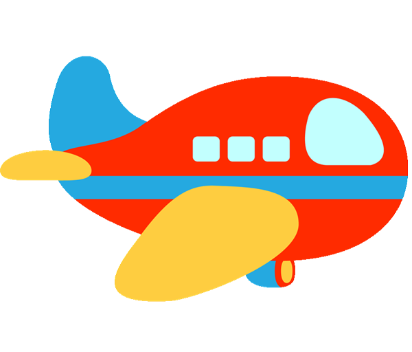 plane clipart red