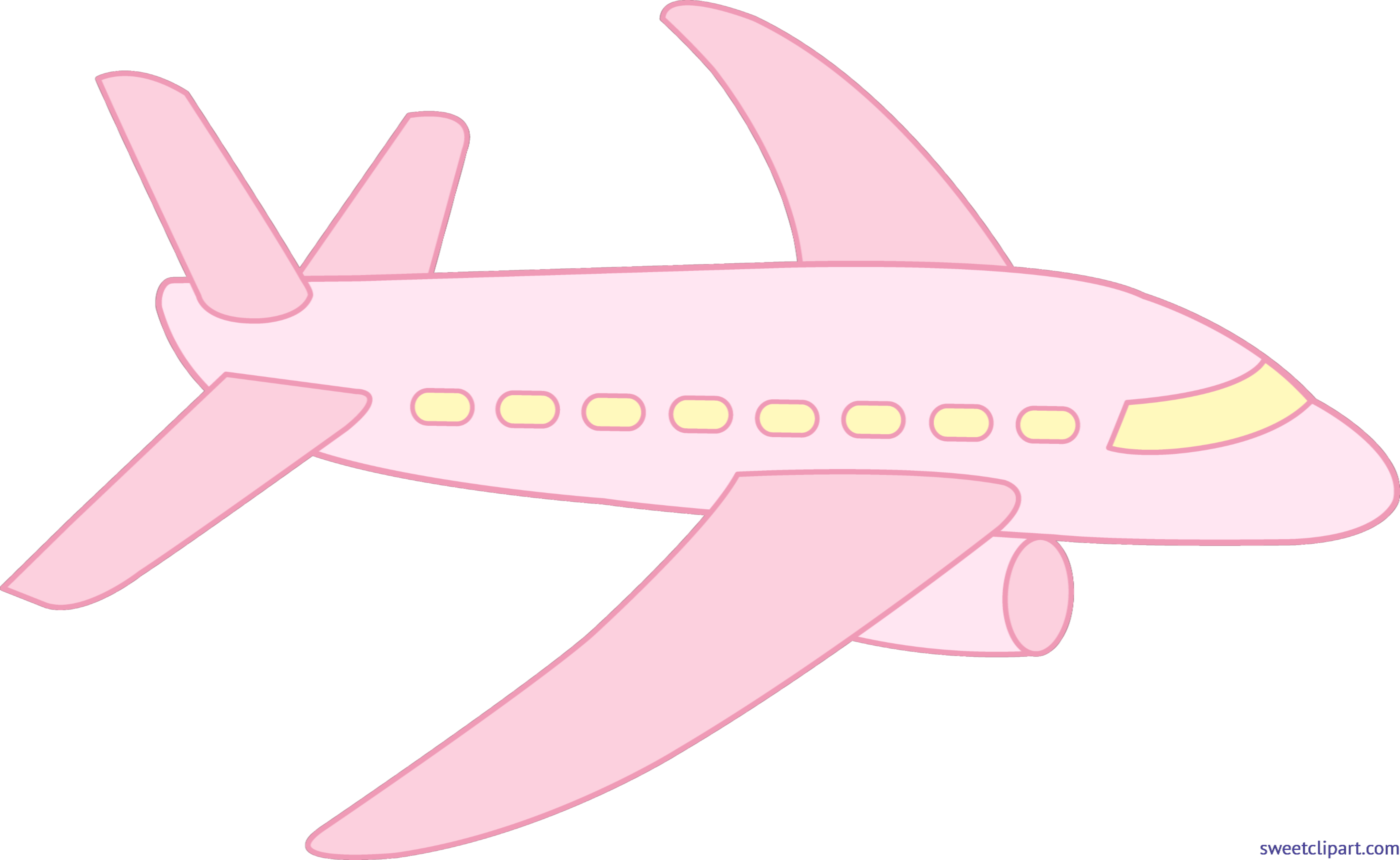 Clipart airplane easy. Pink clip art sweet